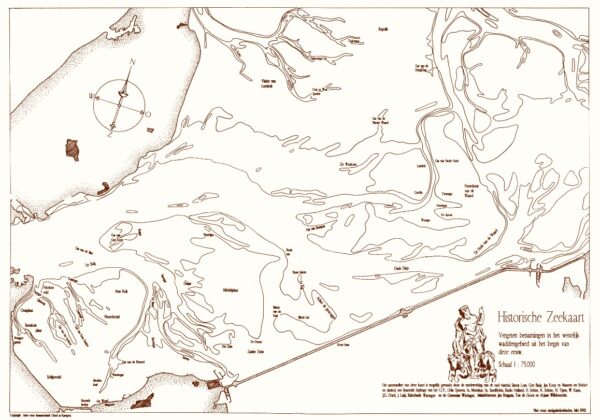 Historische Zeekaart Waddenzee Wieringen
